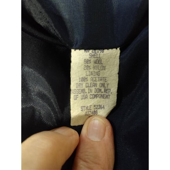 Herman Kay Womens Wool Blend Peacoat Size M Double-Breasted Black - Picture 3 of 7